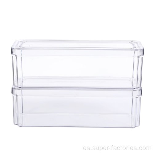 Caja de almacenamiento transparente con tapa para frutas / verduras / carne